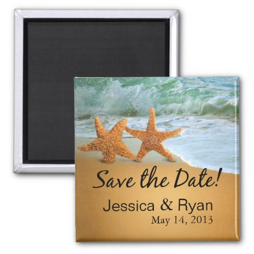 Starfish Couple on the Beach Save the Date Magnet