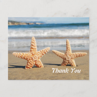 Starfish Couple on the Beach Thank You Card