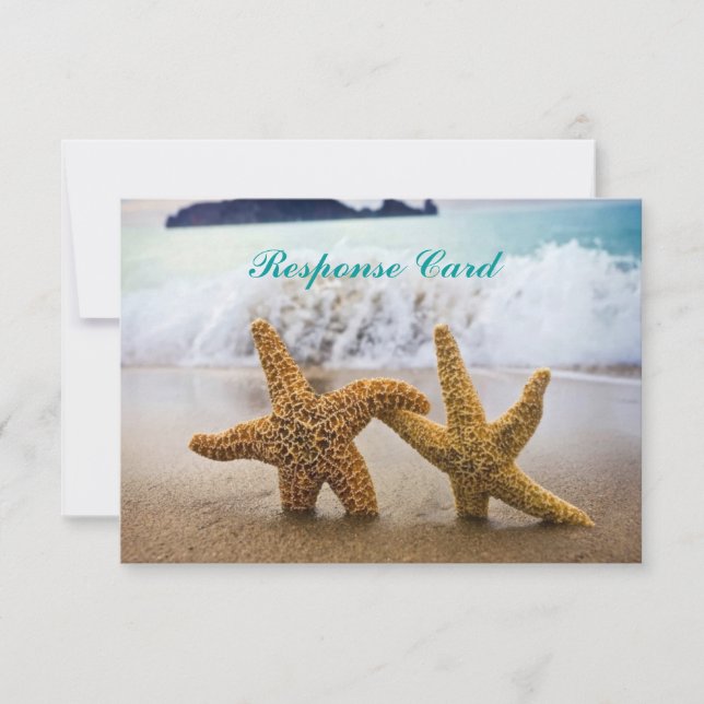 Starfish Couple RSVP Card (Front)