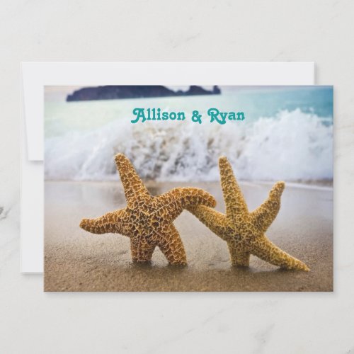 Starfish Couple Wedding Invitation