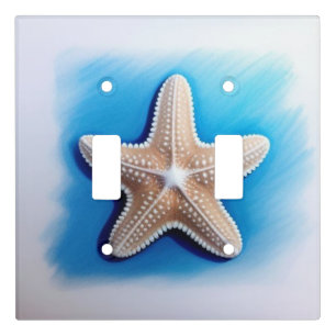 Starfish Crayon Drawing Light Switch Cover