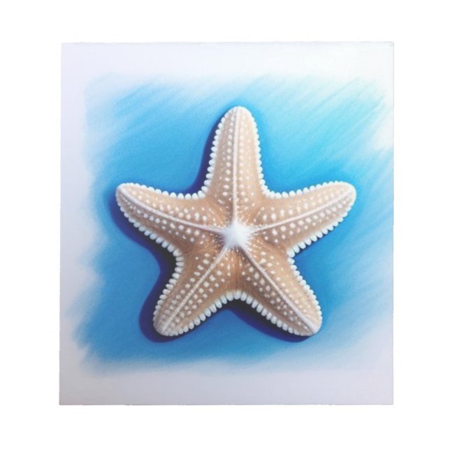 Starfish Crayon Drawing Notepad (Front)