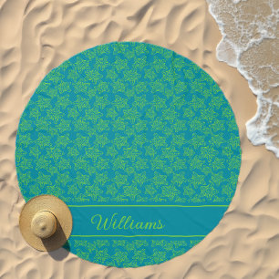 Starfish Crowd Pattern   Add Your Name Beach Towel