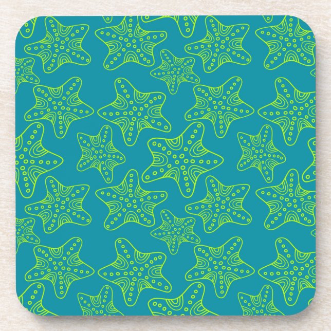 Starfish Crowd Pattern Coaster (Front)
