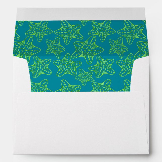 Starfish Crowd Pattern Envelope (Back (Bottom))