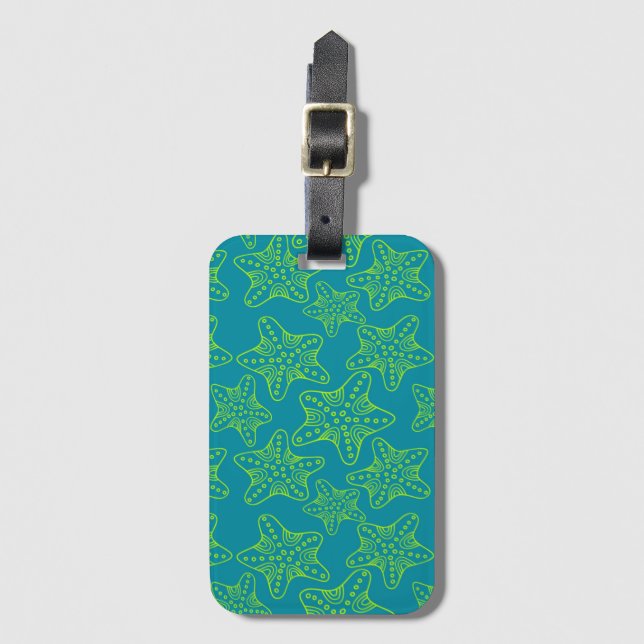 Starfish Crowd Pattern Luggage Tag (Front Vertical)