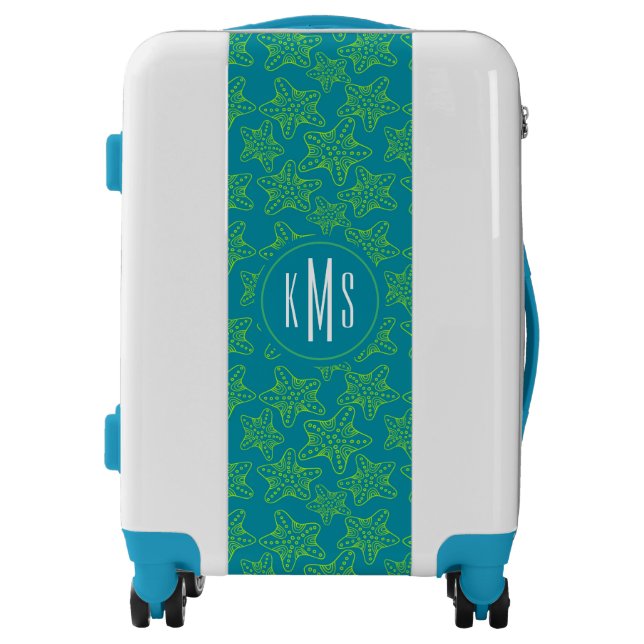 Starfish Crowd Pattern | Monogram| Monogram Luggage (Front)