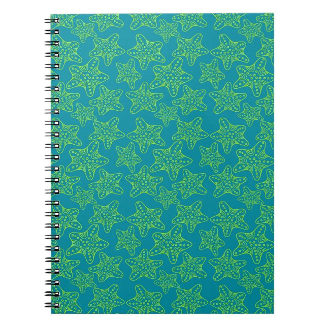 Starfish Crowd Pattern Notebook (Front)
