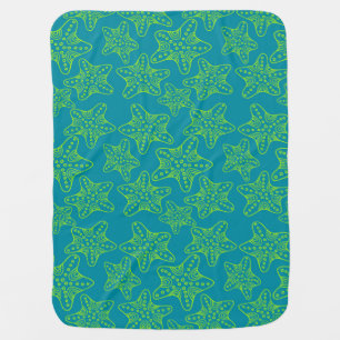 Starfish Crowd Pattern Receiving Blanket