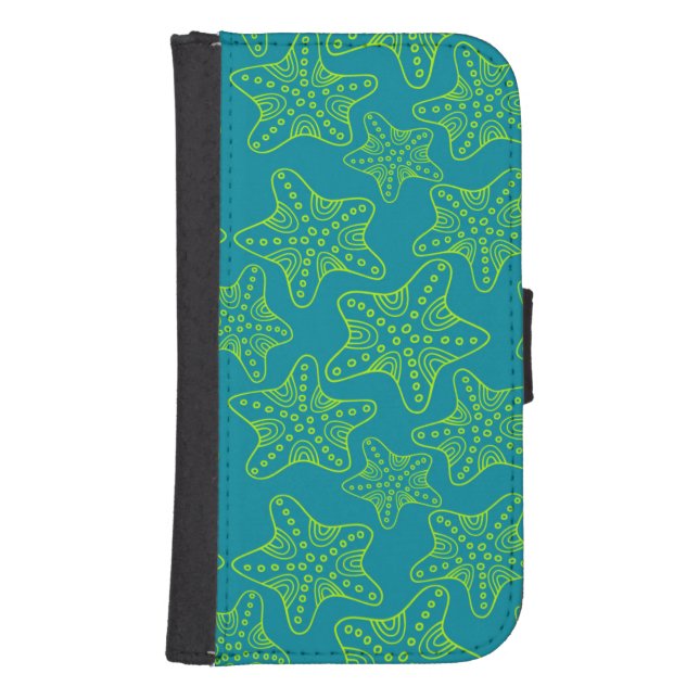 Starfish Crowd Pattern Samsung Galaxy Wallet Case (Front)