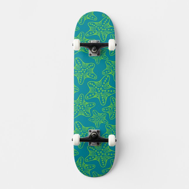 Starfish Crowd Pattern Skateboard Deck (Front)
