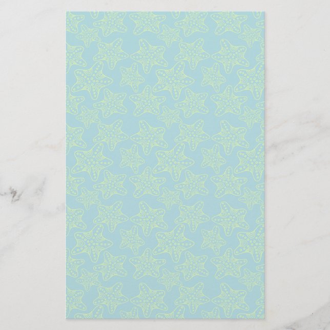 Starfish Crowd Pattern Stationery (Front)