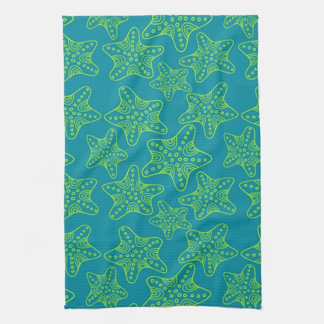 Starfish Crowd Pattern Towel (Vertical)