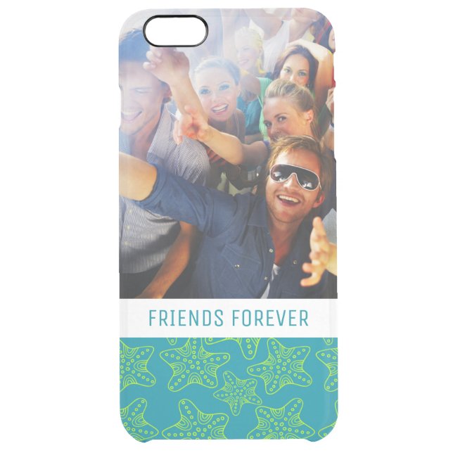 Starfish Crowd Pattern | Your Photo & Text Uncommon iPhone Case (Back)