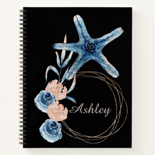 Starfish Custom Name Notebook