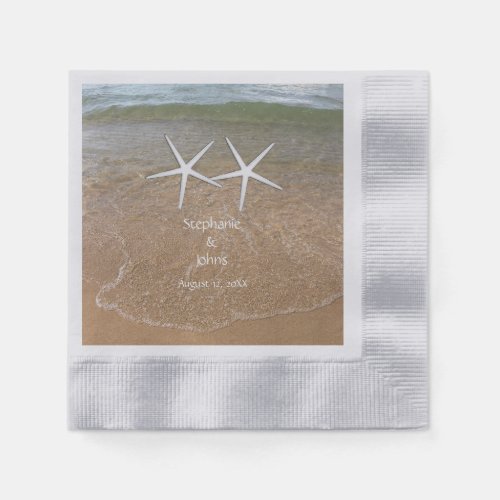 Starfish Cute Couple Beach Nautical Weddings 2023 Napkins