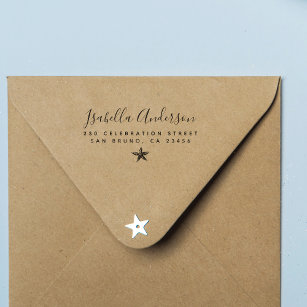 Starfish   Cute Modern Typography Return Address Self-inking Stamp