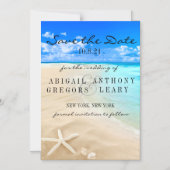 Starfish Destination Beach Save the Date Magnetic Invitation (Front)
