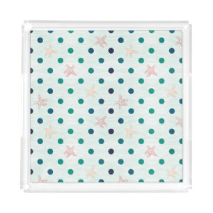 Starfish Dot Dance Acrylic Tray