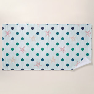 Starfish Dot Dance Beach Towel