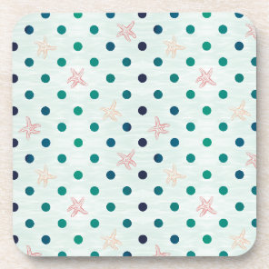 Starfish Dot Dance Beverage Coaster