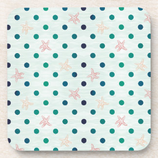 Starfish Dot Dance Beverage Coaster