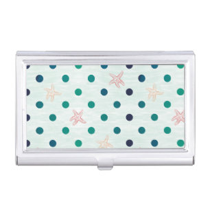 Starfish Dot Dance Business Card Case