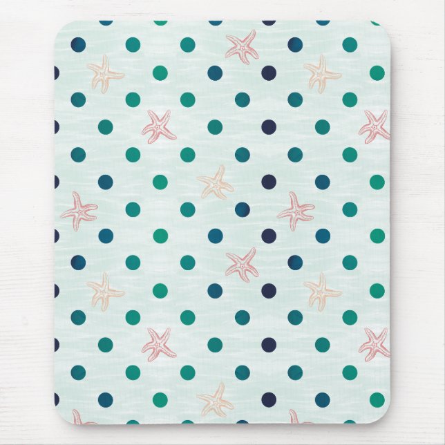 Starfish Dot Dance Mouse Pad (Front)