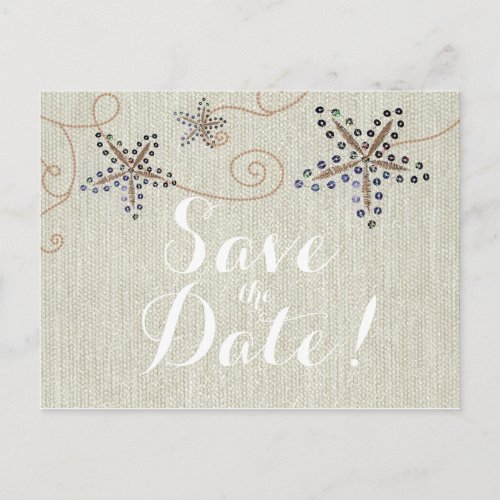 Starfish Elegance Beach SAVE THE DATE Postcard