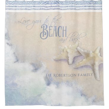 Starfish Family Name Beach Ocean Waves Sand Shore Shower Curtain Starfish Family Name Beach Ocean Waves Sand Shore Shower Curtain