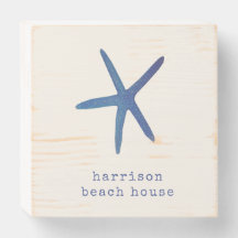 Starfish Family Name Ivory Blue Beach House
