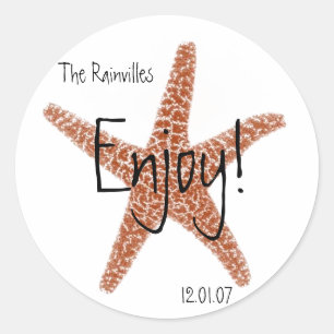 Starfish Favor Stickers