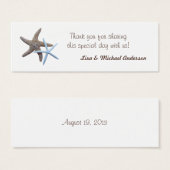 Starfish Favor Tag Thank You Cards (Front & Back)