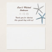 Starfish Favor Thank You Cards, Medium Size (Front & Back)
