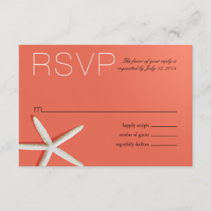 Starfish Fingers Beach RSVP coral