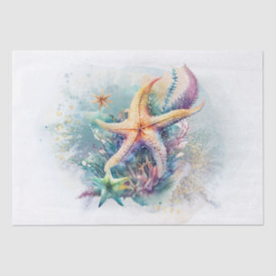 Starfish Floral Watercolor Tissue Paper