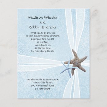 Starfish Gift Box Wedding Ceremony Invitations by sandpiperWedding at Zazzle