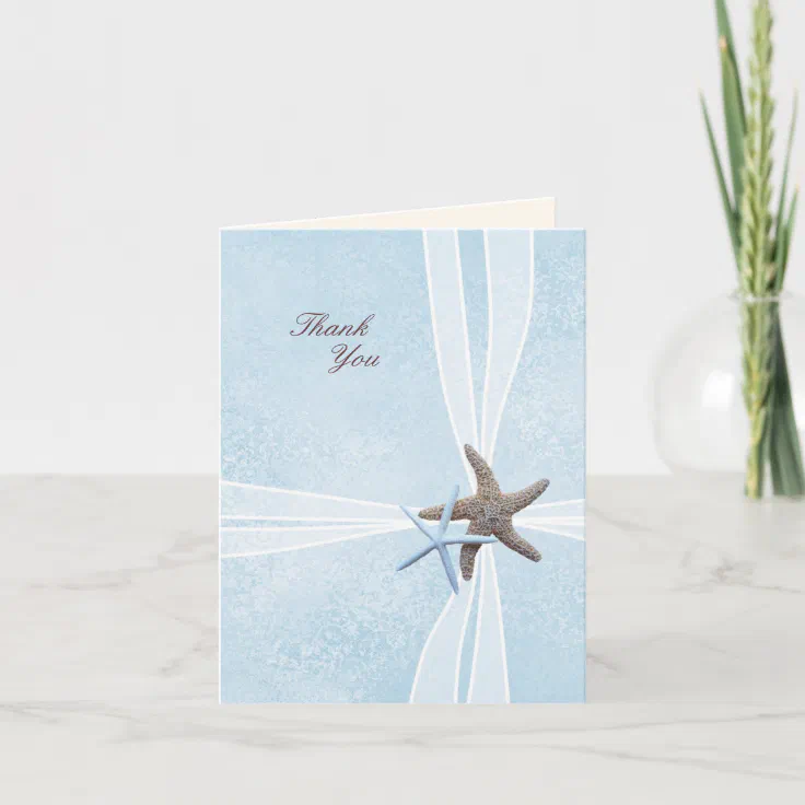 Starfish Gift Box Wedding Thank You Cards Zazzle