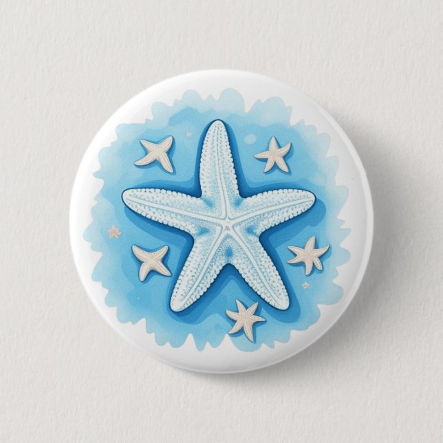 Starfish in Blue Button (Front)