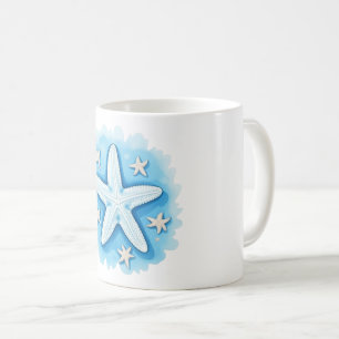 Starfish in Blue Coffee Mug