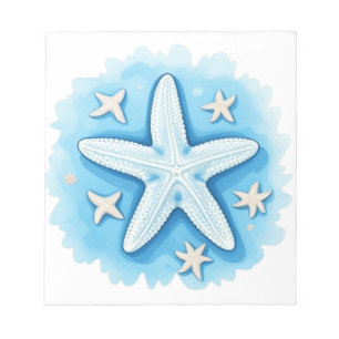 Starfish in Blue Notepad