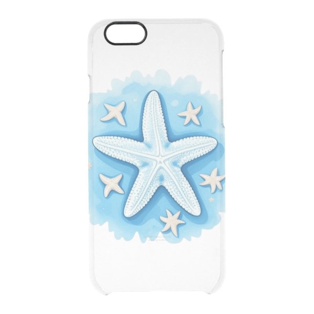 Starfish in Blue Uncommon iPhone Case (Back)