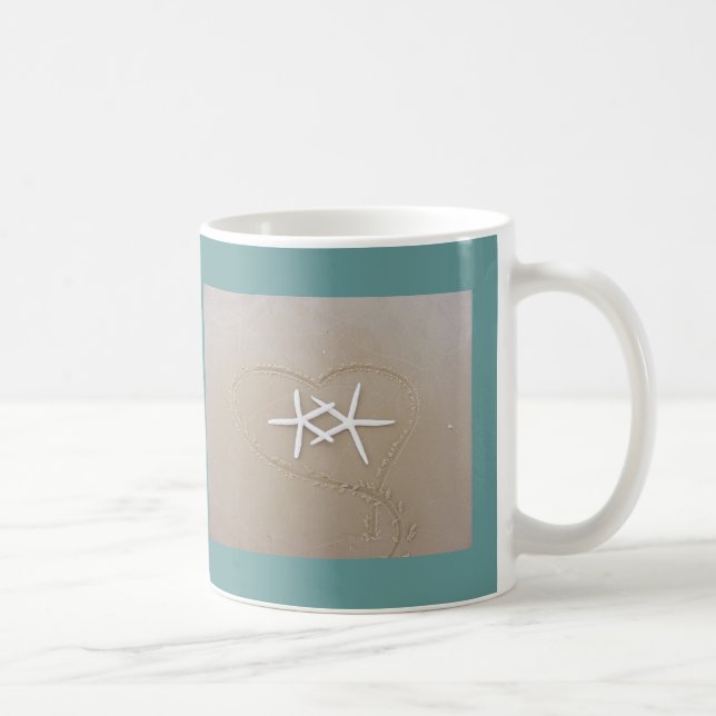 Starfish in Heart Coffee Mug (Right)