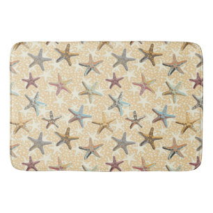 Starfish in the Sand Bath Mat