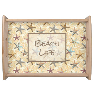 Starfish in the Sand Serving Tray