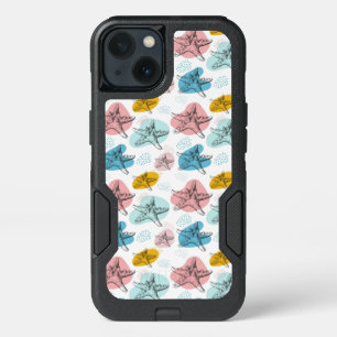 Starfish in trendy colors elegant pattern beach to iPhone 13 case
