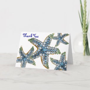 Starfish Jewelry Thank You (editable) Blank Note