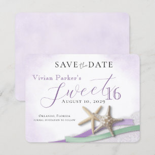 Starfish Lace Sweet 16 Save the Date