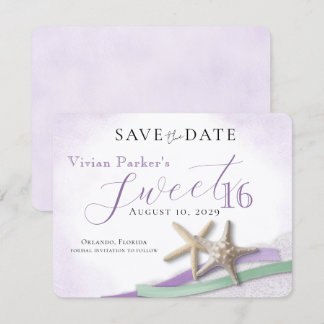 Starfish Lace Sweet 16 Save the Date