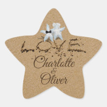 Starfish Love in the Sand Typography Stickers
